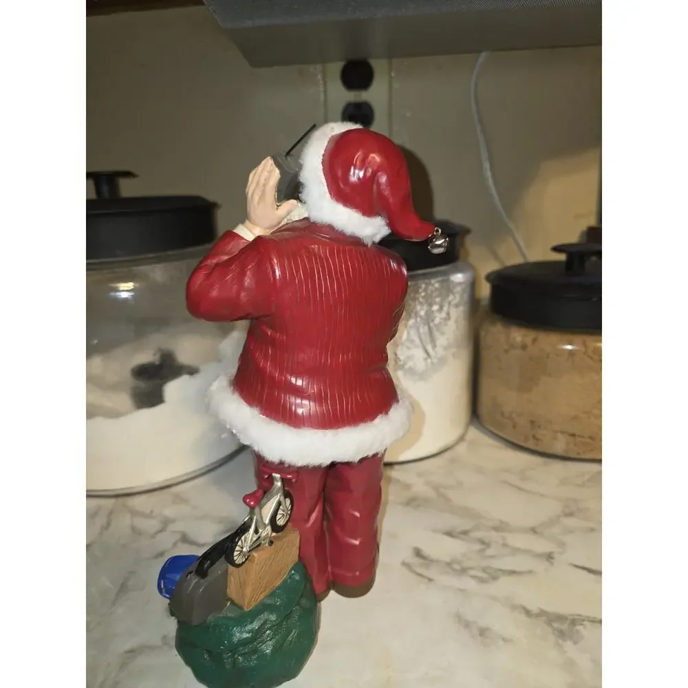 Vtg 80s Midwest 20th Century Santa Claus Cassette Player Mobile Phone Christmas